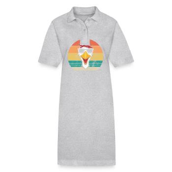 Gans - Stanley/Stella Frauen Bio-Polokleid PAIGER - Grau meliert - Vorne