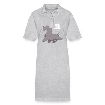 Terrier écossais - Robe polo bio PAIGER Stanley/Stella Femme - gris chiné - Devant