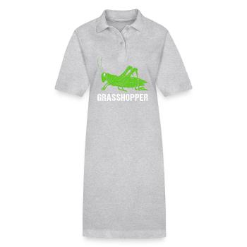 Grashüpfer Heuschrecke - Stanley/Stella Frauen Bio-Polokleid PAIGER - Grau meliert - Vorne