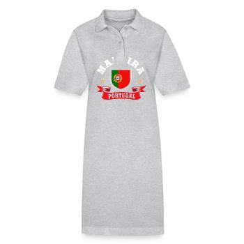 Portugal - Robe polo bio PAIGER Stanley/Stella Femme - gris chiné - Devant