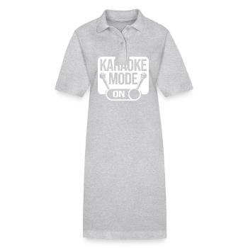 Karaoké - Robe polo bio PAIGER Stanley/Stella Femme - gris chiné - Devant