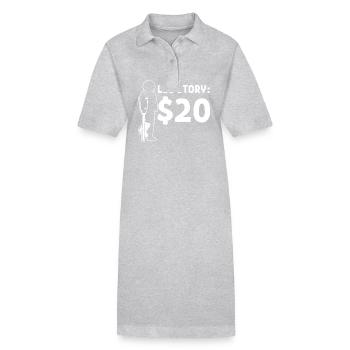 Jambe cassée - Robe polo bio PAIGER Stanley/Stella Femme - gris chiné - Devant