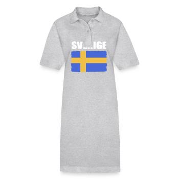 Schweden Schwedisch - Stanley/Stella Frauen Bio-Polokleid PAIGER - Grau meliert - Vorne