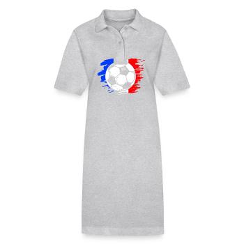 Frankreich - Stanley/Stella Frauen Bio-Polokleid PAIGER - Grau meliert - Vorne
