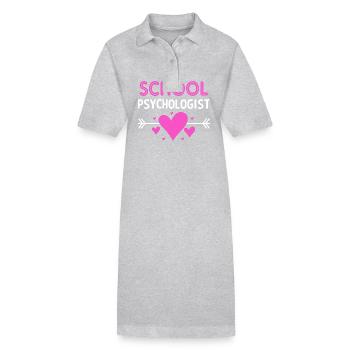Psychologue scolaire, psychologue, psychothérapeute - Robe polo bio PAIGER Stanley/Stella Femme - gris chiné - Devant