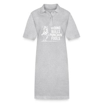 Rodéo - Robe polo bio PAIGER Stanley/Stella Femme - gris chiné - Devant