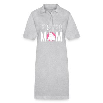 Sauvetage des animaux Droits des animaux Refuge pour animaux de sauvetage des animaux - Robe polo bio PAIGER Stanley/Stella Femme - gris chiné - Devant