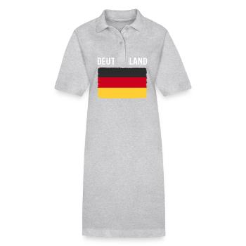 Allemagne - Robe polo bio PAIGER Stanley/Stella Femme - gris chiné - Devant