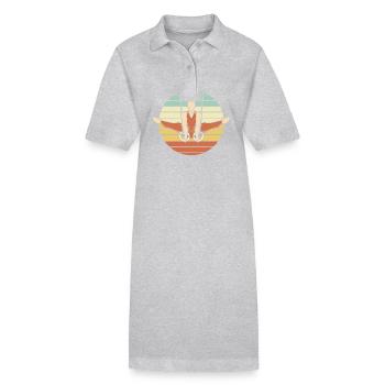 Gymnaste - Robe polo bio PAIGER Stanley/Stella Femme - gris chiné - Devant