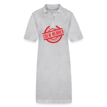 Membre d’équipage - Robe polo bio PAIGER Stanley/Stella Femme - gris chiné - Devant
