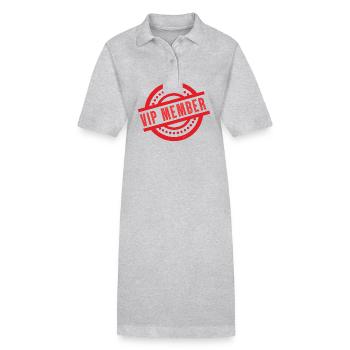 Vip Mitglied - Stanley/Stella Frauen Bio-Polokleid PAIGER - Grau meliert - Vorne