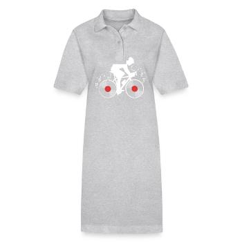 Vinyl - Stanley/Stella Frauen Bio-Polokleid PAIGER - Grau meliert - Vorne