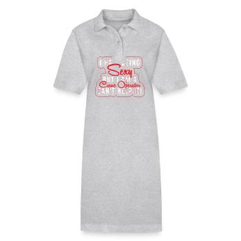 Grue - Robe polo bio PAIGER Stanley/Stella Femme - gris chiné - Devant