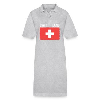 Suisse Suisse Suisse Allemande - Robe polo bio PAIGER Stanley/Stella Femme - gris chiné - Devant