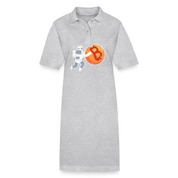 Bitcoin - Stanley/Stella Frauen Bio-Polokleid PAIGER - Grau meliert - Vorne