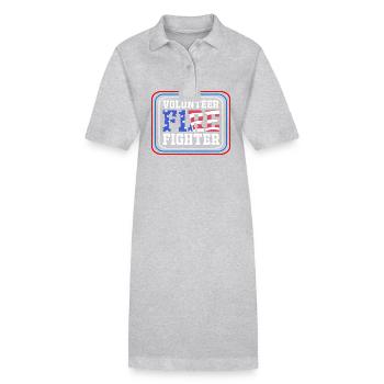 Pompier Pompier - Robe polo bio PAIGER Stanley/Stella Femme - gris chiné - Devant