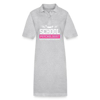 Psychologue scolaire, psychologue, psychothérapeute - Robe polo bio PAIGER Stanley/Stella Femme - gris chiné - Devant