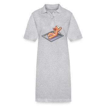 bonhomme en pain d’épice Coeur en pain d’épice Snacking en pain d’épice - Robe polo bio PAIGER Stanley/Stella Femme - gris chiné - Devant