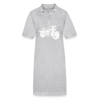 Motard - Robe polo bio PAIGER Stanley/Stella Femme - gris chiné - Devant