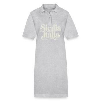 Sizilien - Italien - Stanley/Stella Frauen Bio-Polokleid PAIGER - Grau meliert - Vorne