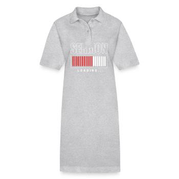 Pasteur - Robe polo bio PAIGER Stanley/Stella Femme - gris chiné - Devant