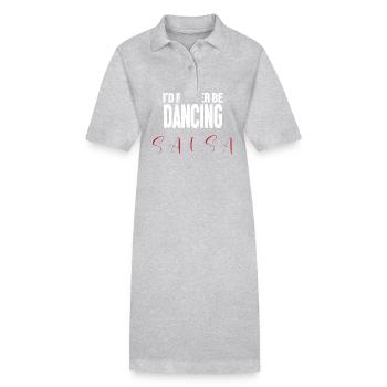 Danseuse de salsa Danseuse - Robe polo bio PAIGER Stanley/Stella Femme - gris chiné - Devant