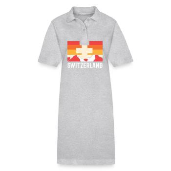 Switzerland - Stanley/Stella PAIGER Organic Women’s Polo Dress - heather grey - Front