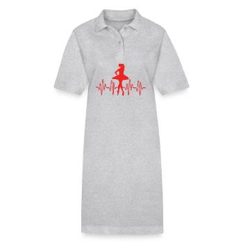 Danseuse de ballet - Robe polo bio PAIGER Stanley/Stella Femme - gris chiné - Devant