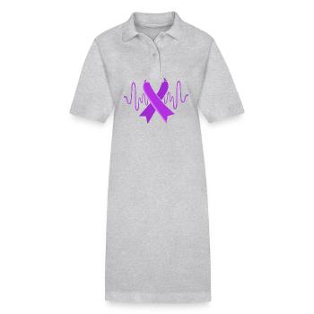 Maladie auto-immune - Robe polo bio PAIGER Stanley/Stella Femme - gris chiné - Devant