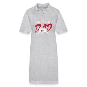Jiu Jitsu Selbstverteidigung - Stanley/Stella Frauen Bio-Polokleid PAIGER - Grau meliert - Vorne