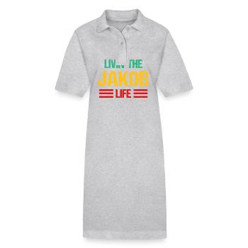 Jacob - Robe polo bio PAIGER Stanley/Stella Femme - gris chiné - Devant