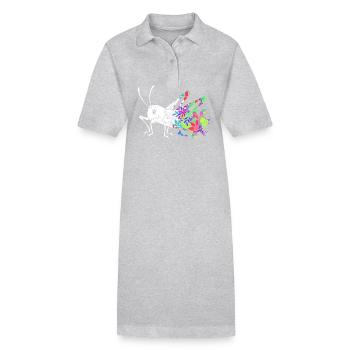 Heuschrecke - Stanley/Stella Frauen Bio-Polokleid PAIGER - Grau meliert - Vorne