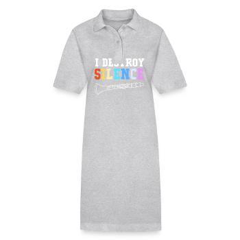 Klarinette - Stanley/Stella Frauen Bio-Polokleid PAIGER - Grau meliert - Vorne