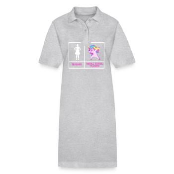Enseignants de collège - Robe polo bio PAIGER Stanley/Stella Femme - gris chiné - Devant