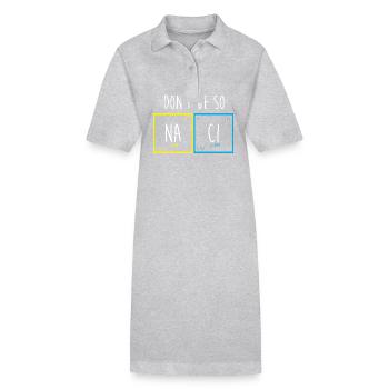 Tableau périodique - Robe polo bio PAIGER Stanley/Stella Femme - gris chiné - Devant