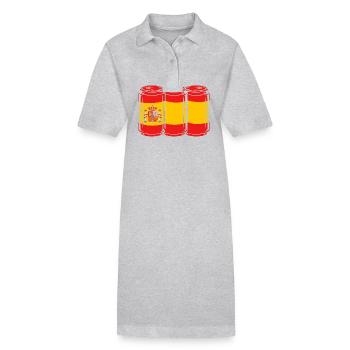 Spanisch - Stanley/Stella Frauen Bio-Polokleid PAIGER - Grau meliert - Vorne