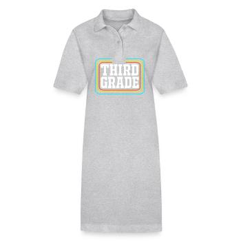 3. Klasse - Stanley/Stella Frauen Bio-Polokleid PAIGER - Grau meliert - Vorne