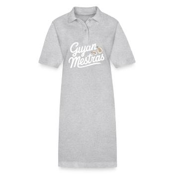 Gujan-Mestras - Robe polo bio PAIGER Stanley/Stella Femme - gris chiné - Devant