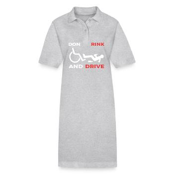 Rollstuhl - Stanley/Stella Frauen Bio-Polokleid PAIGER - Grau meliert - Vorne