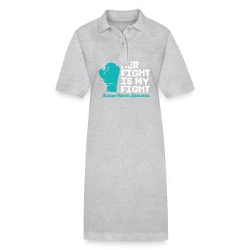 Cancer de l’ovaire Cancer survivant Cancer - Robe polo bio PAIGER Stanley/Stella Femme - gris chiné - Devant