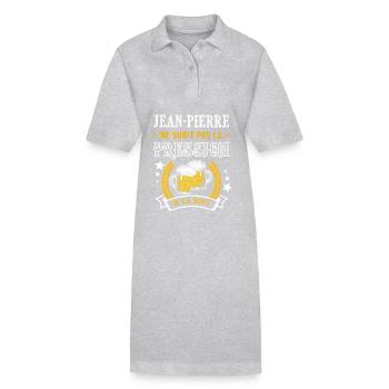 Jean-Pierre bière cadeau jean pierre fêtes - Robe polo bio PAIGER Stanley/Stella Femme - gris chiné - Devant