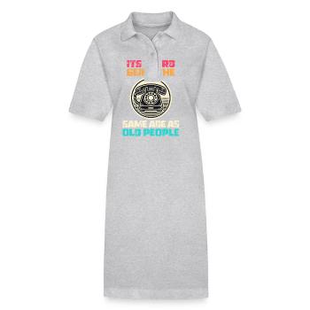Jahrgang | Klassisch | Klassisch | Alt - Stanley/Stella Frauen Bio-Polokleid PAIGER - Grau meliert - Vorne