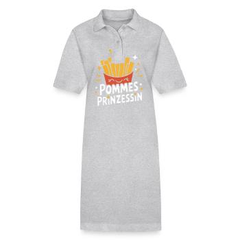 Frites, frites, restauration rapide - Robe polo bio PAIGER Stanley/Stella Femme - gris chiné - Devant