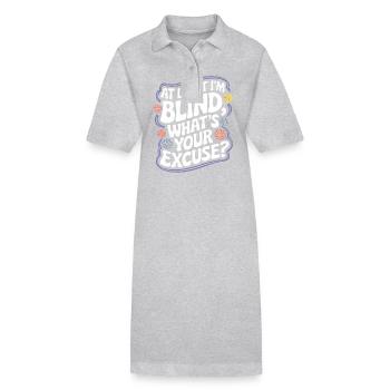Blind blindness Visually impaired people - Stanley/Stella PAIGER Organic Women’s Polo Dress - heather grey - Front