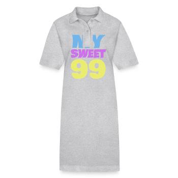 Age 99 - Stanley/Stella PAIGER Organic Women’s Polo Dress - heather grey - Front