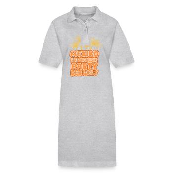 Urlaub Mexiko - Stanley/Stella Frauen Bio-Polokleid PAIGER - Grau meliert - Vorne
