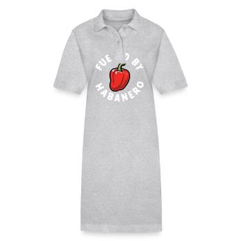 Angetrieben von Habanero Würziges Essen Pfeffer Fan Jungen Mädchen - Stanley/Stella Frauen Bio-Polokleid PAIGER - Grau meliert - Vorne