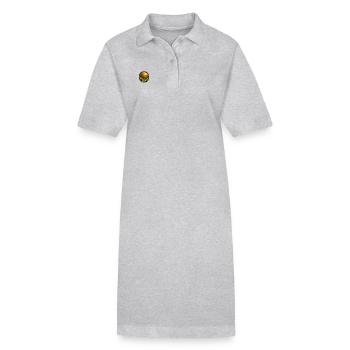 Papillons, cristaux et champignons - Robe polo bio PAIGER Stanley/Stella Femme - gris chiné - Devant