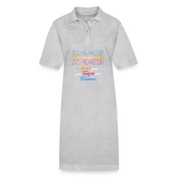 Schlager Musique pour danser et rêver - Robe polo bio PAIGER Stanley/Stella Femme - gris chiné - Devant