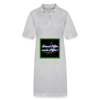 Einmal Kiffer, immer Kiffer!! - Stanley/Stella Frauen Bio-Polokleid PAIGER - Grau meliert - Vorne